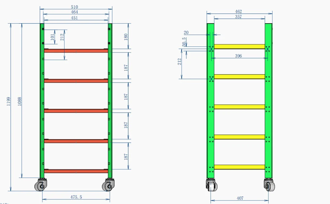 Jakiper Rack System for up to 5 Server Rack Batteries - 4U Size - Image 2