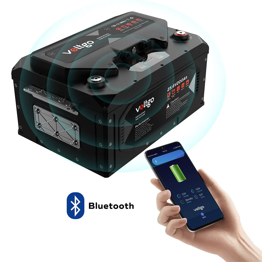 VoltGo 25.6V 200Ah IP65 LiFePO4 IEC 62619:2022 Battery, Bluetooth- VLRV5120B - Image 2