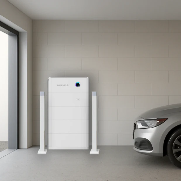 White Solar Battery Installation Bollard -Square Surface Mount 1000mm - Image 2